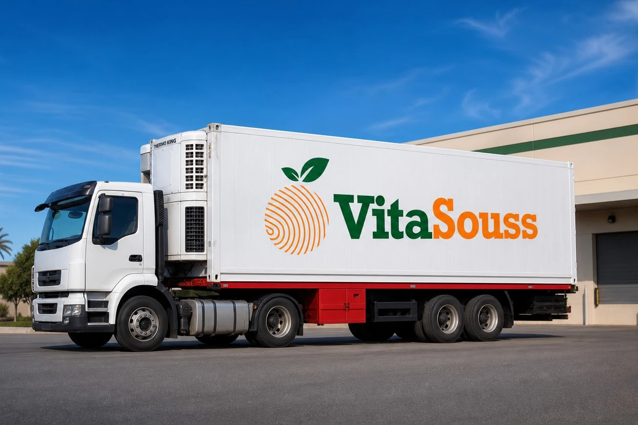 Secured refrigerated transport container for export logistics